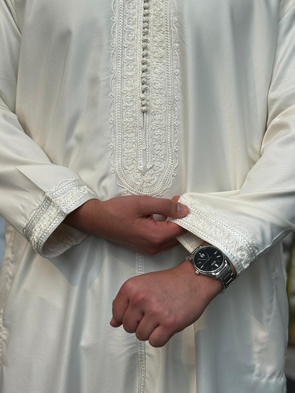 Premium Moroccan Thobe - White